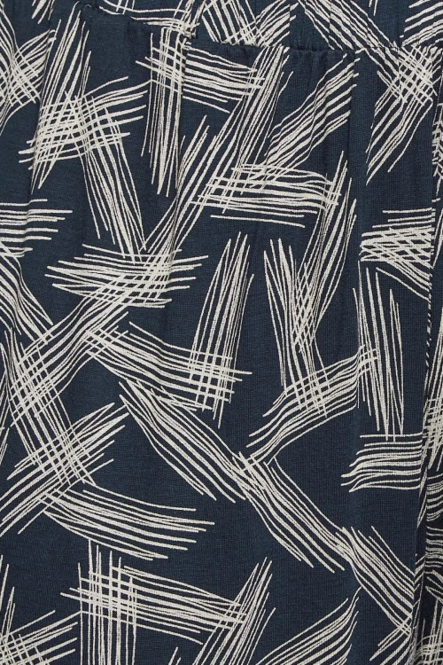 Büyük Beden Dar Paça Desenli Cepli Havuç Kesim Likralı Pantolon 302449