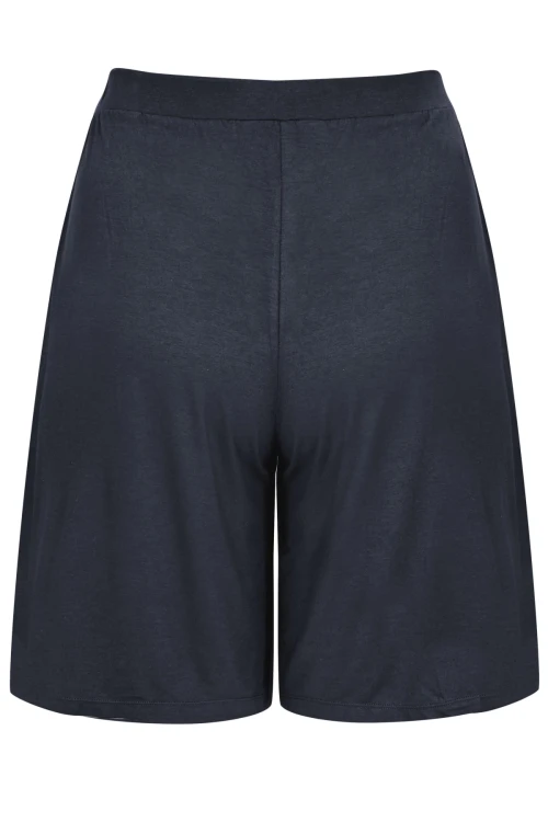 Büyük Beden Bol Kesim Cepli Beli Lastikli Kısa Şort 144216