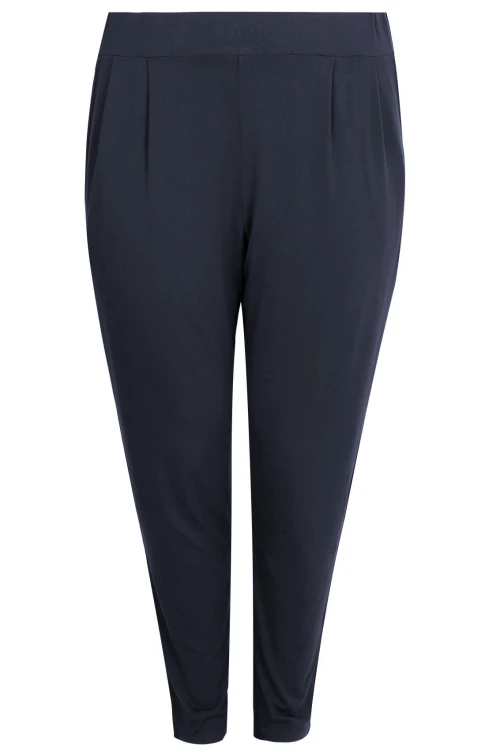 Büyük Beden Cepli Beli Lastikli Likralı Dar Paça Streç Pantolon 103368