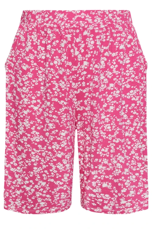 Büyük Beden Beli Lastikli Desenli Bol Kesim Likralı Şort 145099