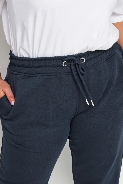 Büyük Beden Beli Ve Paçası Lastikli Dar Paça Cepli Jogger Eşofman Altı 303172