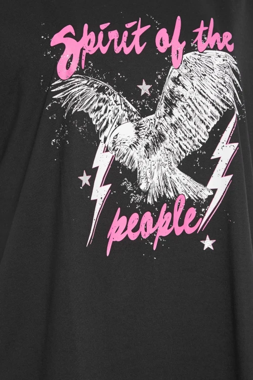 Büyük Beden Bisiklet Yaka Kesik Detaylı Baskılı Kısa Kollu T-shirt 321123