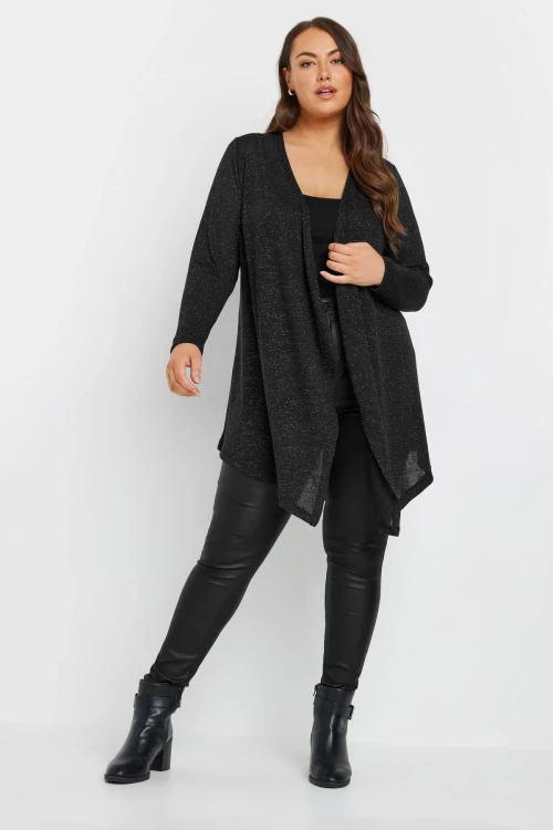 Büyük Beden Önü Kapamasız Uzun Kollu İnce Mevsimlik Hırka 303641