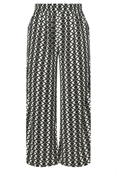 Büyük Beden Beli Lastikli Cepli Dsenli Bol Paça Pantolon 303970