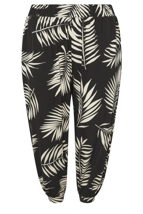 Büyük Beden Bilek Boy Paçası ve Beli Lastikli Cepli Şalvar Pantolon 145264