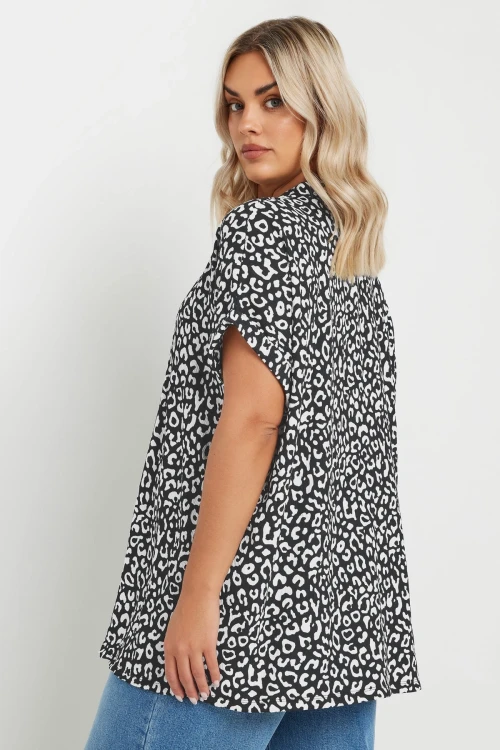 Büyük Beden Bol Kalıp Desenli Gömlek 303963