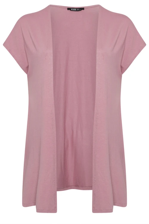 Büyük Beden Kısa Kollu Önü Kapamasız İnce Hırka 322645