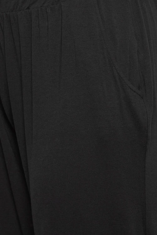 Büyük Beden Paçası ve Beli Lastikli Cepli İnce Pantolon 143299