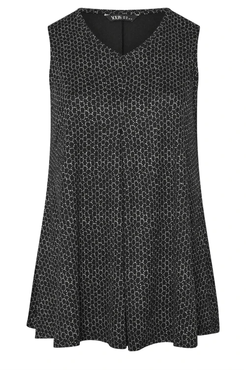 Büyük Beden Sıfır Kol V Yaka Desenli Likralı Bluz 303419