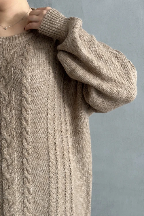 Büyük Beden Uzun Kollu Bisiklet Yaka Triko Kazak DG-05