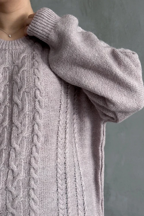 Büyük Beden Uzun Kollu Bisiklet Yaka Triko Kazak DG-05